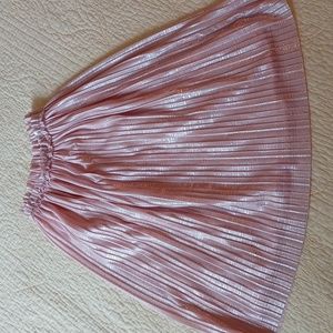 ZARA Girl's 8 Pleated Silky Lined Long Skirt